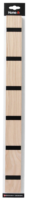 Knaggrekke flex lys eik 6 knagger 60 cm